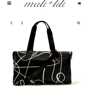 Mali+Lili weekender bag  with gold hardware NWT